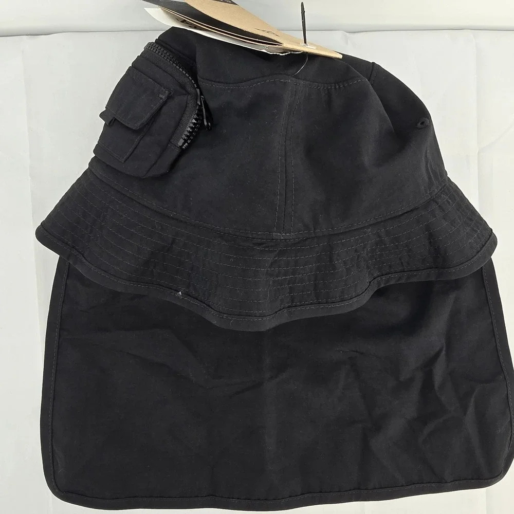 Nike ACG Kids Apex Bucket Hat Black Detachable Neck Flap HJ7023-010 One Size